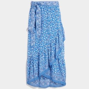 Vineyard Vines Blue Katama Tile Maxi Skirt New With Tags Size Small